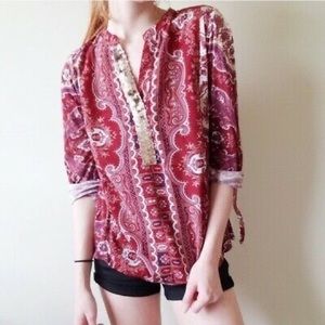 Anthropologie Paisley Blouse